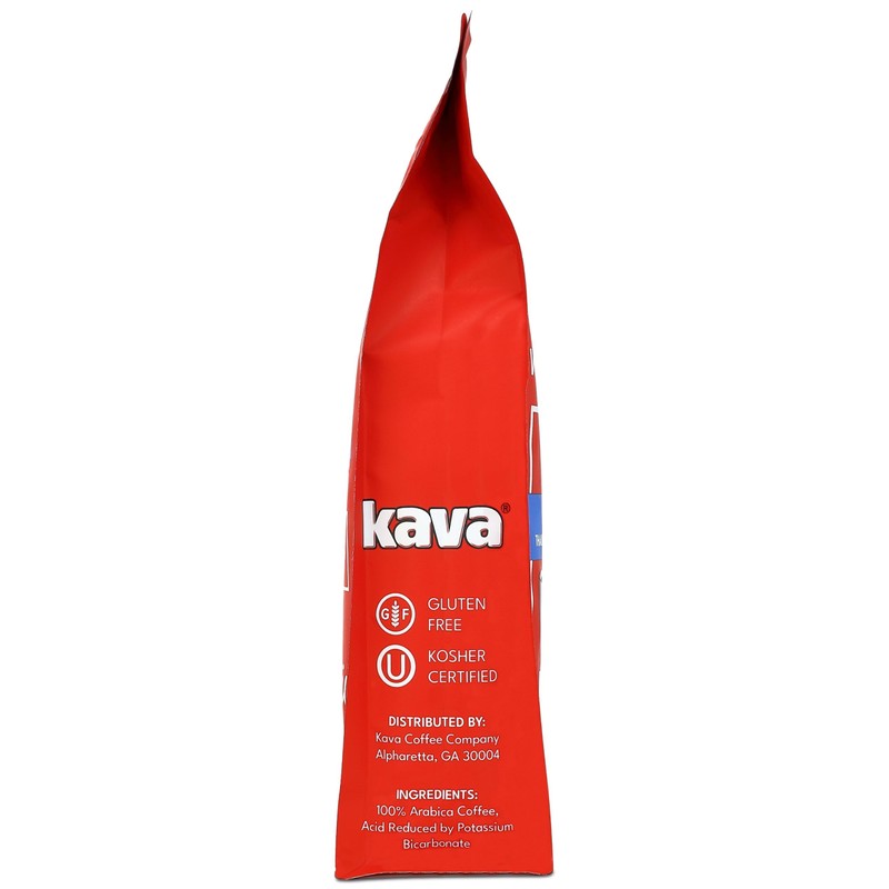 Kava Low Acid Neutralized Ground Coffee – Medium Roast Arabica,