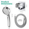 HEROBAI High Pressure Shower Head with Handheld, On Off Shower