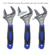 Faithfull Wide Mouth Adjustable Wrench Spanner 200mm (8in) 46mm Cap