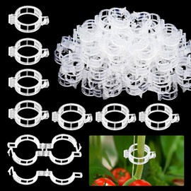 NYZQIW Pack of 200 Plant Clips, Plant Clips for Climbing Plants, Plastic Tomato Clips for Climbing Plants, Tomato Clips Connect for Vegetables Tomato Plants Attachment