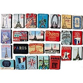 MISWEE 24-pcs magnetic fridge magnets refrigerator sticker home decoration accessories magnet paste arts crafts (Paris)