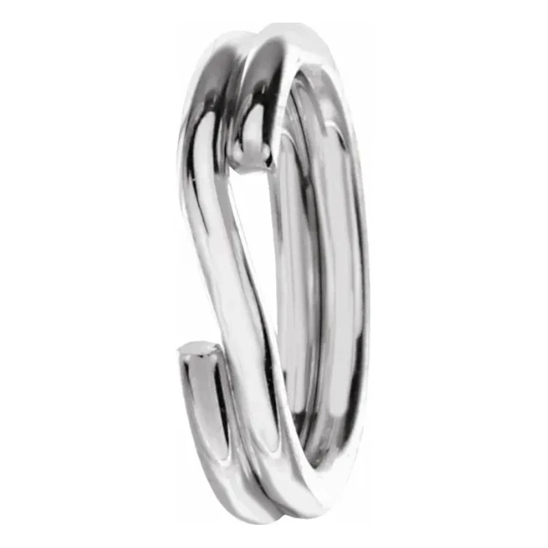 JewelryMaven 12mm OD 12ga Solid 950 PALLADIUM Round Split Jump