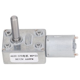 Turbo Worm Geared Motor 66RPM 4632 370 M8 X 33mm DC Reduction Motor for Door Opener 12V