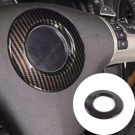 autopart2021 Carbon fiber Style Steering Wheel Logo Ring Trim Fit For Corvette C6 2005-13 US