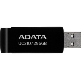 ADATA UC310 128GB USB 3.2 Gen 1 Flash Drive | Velocidad de Lectura 100 MB/s | Diseño Giratorio Compacto | Negro | Compatible con Windows, Mac y Linux