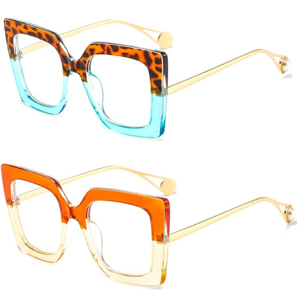 bullabulling Oversized Square Blue Light Blocking Glasses Eye Strain Glare