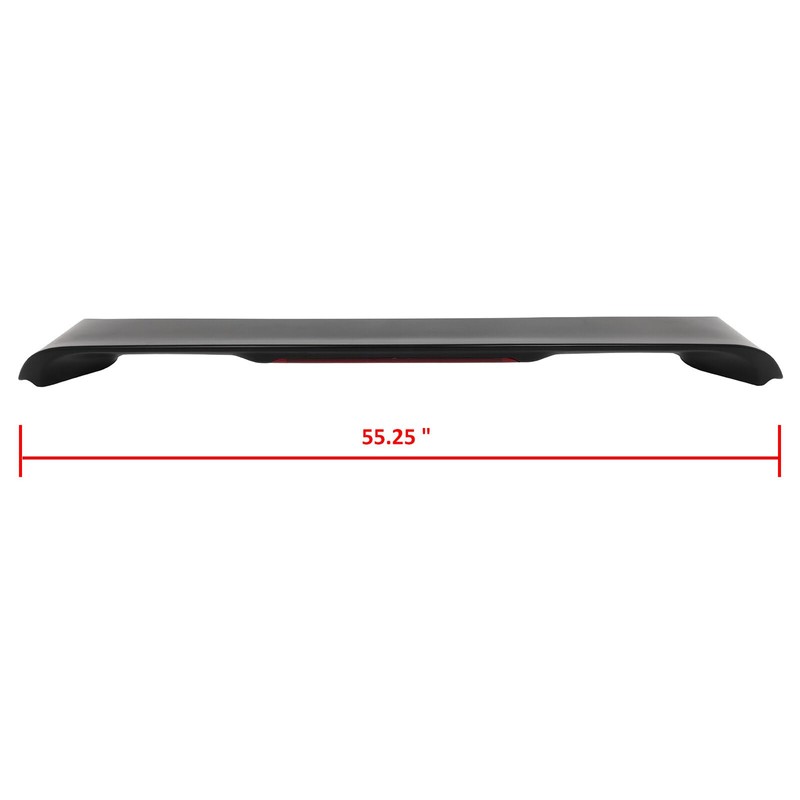 ECCPP Rear Trunk Spoiler Wing With 3rd Brake Light ABS