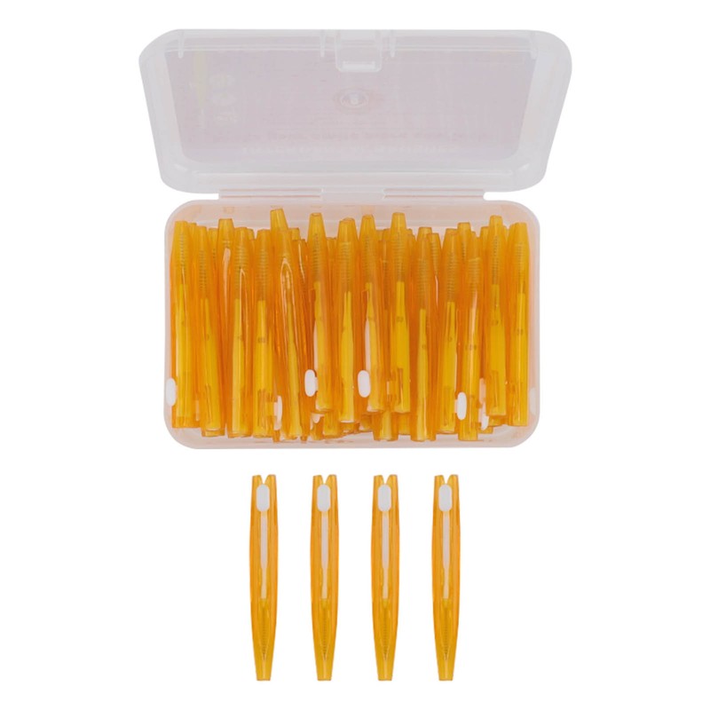 60Pcs Interdental Brush Practical Slim Braces Cleaner with PP Handle