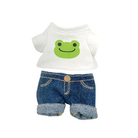 Nakajima Corporation 205612-24 Frog Pickle Mascot Costume, White Shirt & Jeans Set, H5.9 x W 3.1 x D 0.8 inches (15 x 8 x 2 cm)
