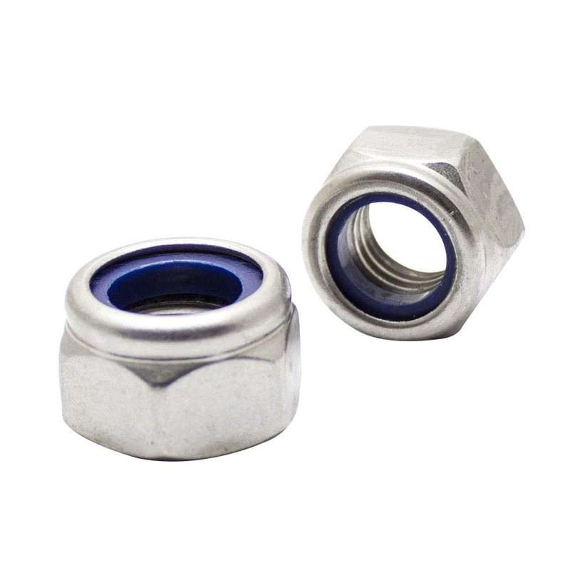 Hexagon Nuts M12 Self-Locking DIN 985 Stainless Steel A2 (Pack