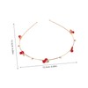 FOMIYES Strawberry Cherry Metal Headband Set 2pcs Elegant Hair Bands