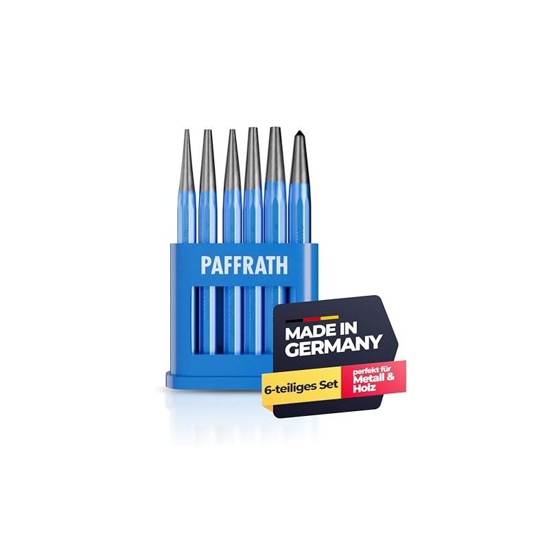 Paffrath 6-Piece Punch and Grit Set - Precision Ground Tips