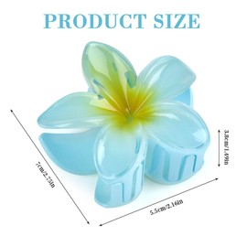 Flower Hair Clip, Pack of 8 Flower Hair Clips, Flower-Shaped Claw Clips, Colourful Flowers Hair Accessories for Women, Non-Slip Claw Hair Clips for Women