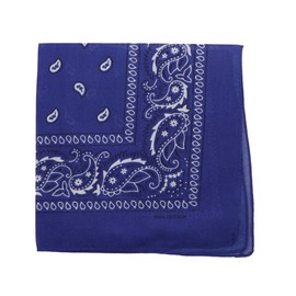 Motique Accessories 22 Inch Cotton Paisley Bandana - Royal