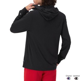 Champion, Midweight, Soft and Comfortable T-Shirt Hoodie for Men, Black Script, XX-Large