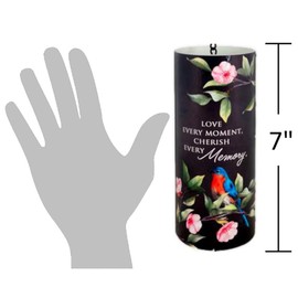 Carson 18" 'Cherish Every Moment' Bereavement Wind Chime - Floral Windchime - Memorial Windchime for Outdoor Decor - Garden Patio Porch