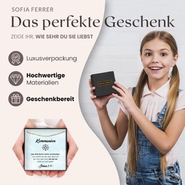 SOFIA FERRER Gift Communion Girl, Bracelet Confirmation, Cool Gifts for Communion, Confirmation Gift Girls, Rosary, Stainless Steel, No Gemstone