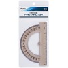 Pro Art Protractor, 180 Degree 4-inch, Smoky Topaz