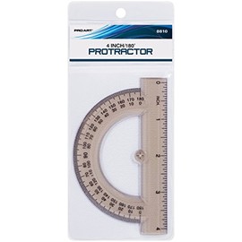 Pro Art Protractor, 180 Degree 4-inch, Smoky Topaz