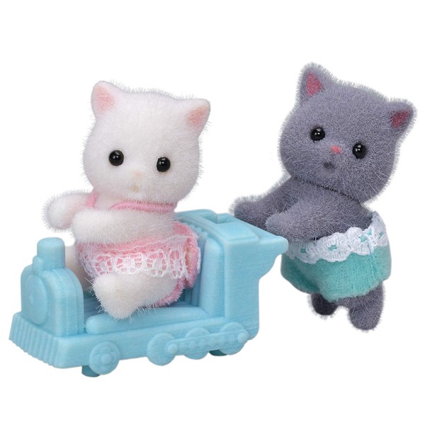 Calico Critters Persian Cat Twins, Dolls, Dollhouse Figures, Collectible Toys; Figure & Accessory Included