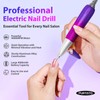 PURTATO Professional Nail Drill 40,000 RPM, Rechargeable,LCD Display E File