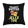 Peanut Butter Jelly Sandwich Cracker Bars Throw Pillow, 18x18, Multicolor