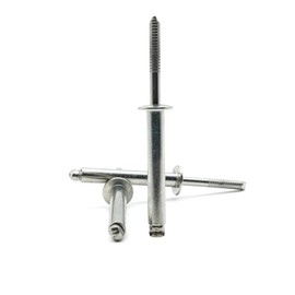 Hippo Hardware (6mm X 16mm) Pop Rivets Dome Head Open End Blind A2 Stainless Steel (Pack of 20)