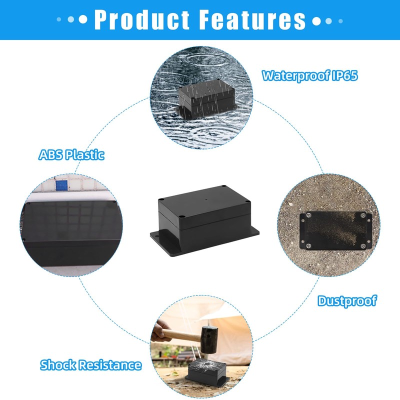 QLOUNI Pack of 2 Surface-Mounted Junction Box IP65 Waterproof 100