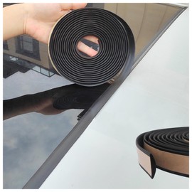 Car Windshield Seal Strip,Flexible Rubber Seal Strip Sunroof Sealing Strip,Multifunctional Car Weather Stripping for Front & Rear Windshield,Sunroof,Small Window,Sliding Door(16.4Ft)