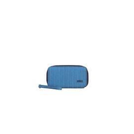 HAIKU Intrepid Small and Slim Women's Wristlet Wallet, Clutch Purse, Zip Around RFID-Blocking Credit Card holder, and ID Holder, Sapphire, Minimalist