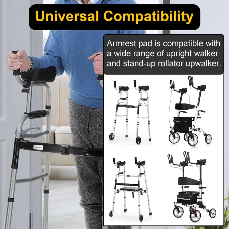 Rollator Armrest Pad, Upright Walker Forearm Pads for Stand up