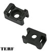 TERF® 100 Pcs Black Screw Mount Cable Tie Bases -