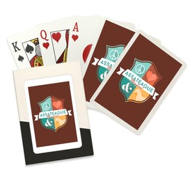 Lantern Press Assateauge, Maryland, Peace, Love, and, Ponies, Pop Out Icon Style, (52 Playing Cards, Poker Size Card Deck with Jokers)