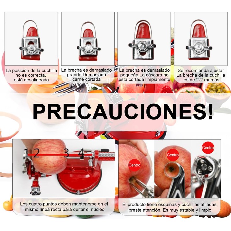 Pelador de Manzana, Pelador de Manzanas Rebanador Descorazonador