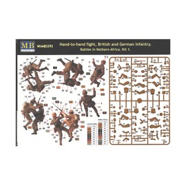 Masterbox 1:35 Scale British and German Infantry, Battles in North Africa Assembly Parts