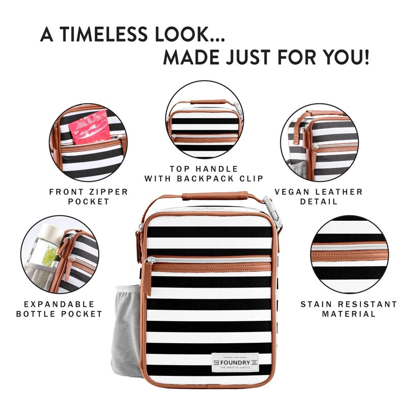 Fit & Fresh Foundry, Thayer Insulated Lunch Bag with 2