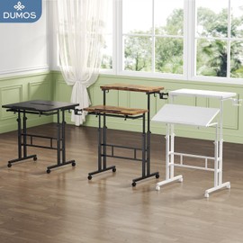 DUMOS Rolling Standing Desk, Sit Stand Desk, Computer Cart