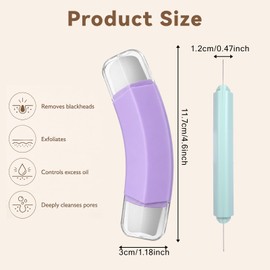 Stainless Steel Blackhead Remover Tool 2Pcs,Dual-Head Gentle T-Zone Scraper