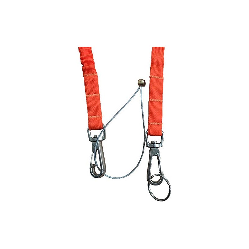 kangyuan 2pcs BUNGEE LEASH CORD Fabric Safety Cord Spring Snap