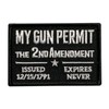 USA Gun Permit 2nd Amendment 1791 Patch [3.0 X 2.0