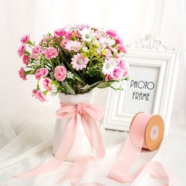 MORSUNBELA Chiffon Ribbon Orange Wide Ribbon 1.5 Inch x 25 Yd For Hair Bows Bridal Bouquet Birthday Craft Bows Bridal Shower