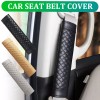 Xukey 2PCS Leather Car Safety Seat Belt Shoulder Strap Pad