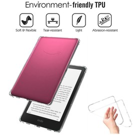 GEJEFA Case for All-New Kindle Paperwhite 2024 Release 12th Generation 7 inch and Kindle Colorsoft Signature Edition 2024, Flexible TPU Case with Shock-Absorbing Air-Guard Corners, Crystal Clear