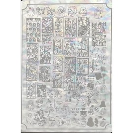 N Placa Estampado De Uñas Sellos - Rostros