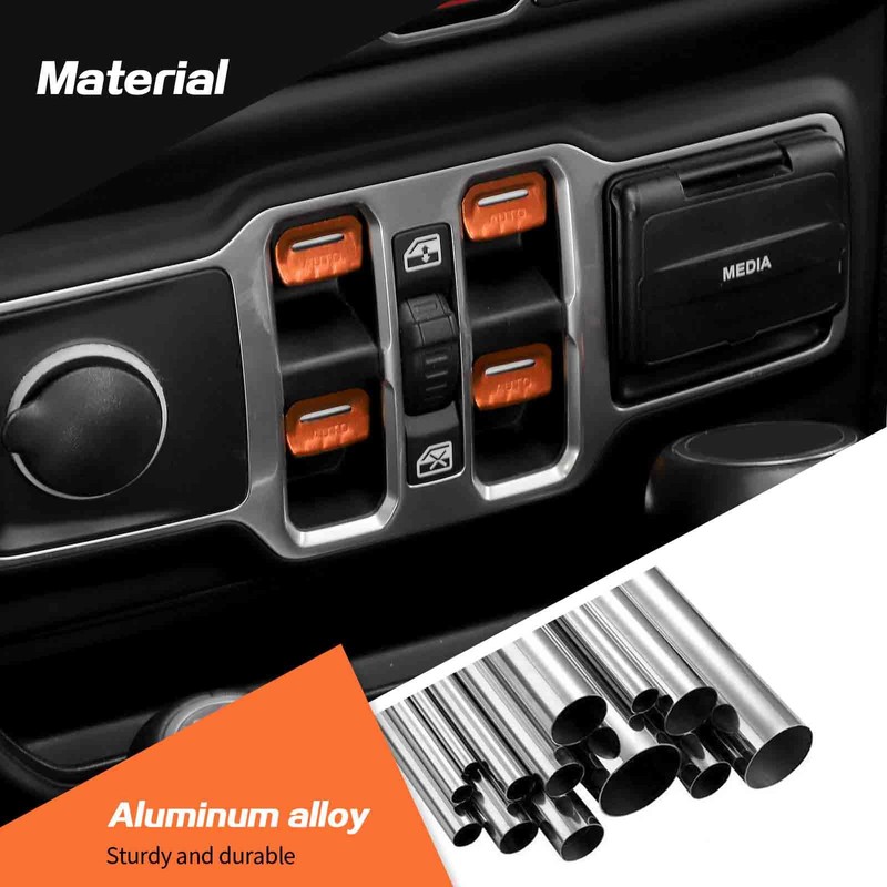 JeCar for Jeep Window Switch Button Cover Trim Interior Accessories