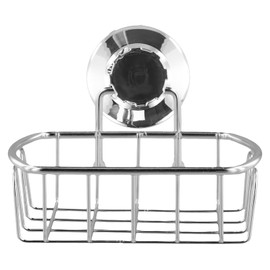 Strong Suction Cup Shower Caddy Bathroom Shelf Storage Stainless Steel Soap Dish Holder with Suction Cup Sponge Holder for Shower Bathroom