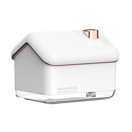 Snow House Mini Humidifier USB Nano Atomization Humidifier with Night Light for Living Room Bedroom Plug In White
