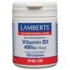 Lamberts Vitamin D3 400iu – 10µg Cholecalciferol for Bone &