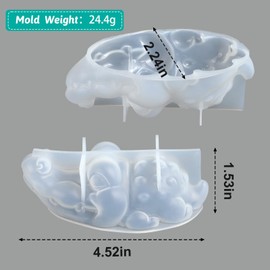 Taba Squishy Alligator Mold - Cute Cartoon Shiny Silicone Animal Mold for Making Large Crocodile Squishy