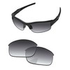 PapaViva Replacement Lenses for Oakley Flak Jacket OO9008, Grey gradient,